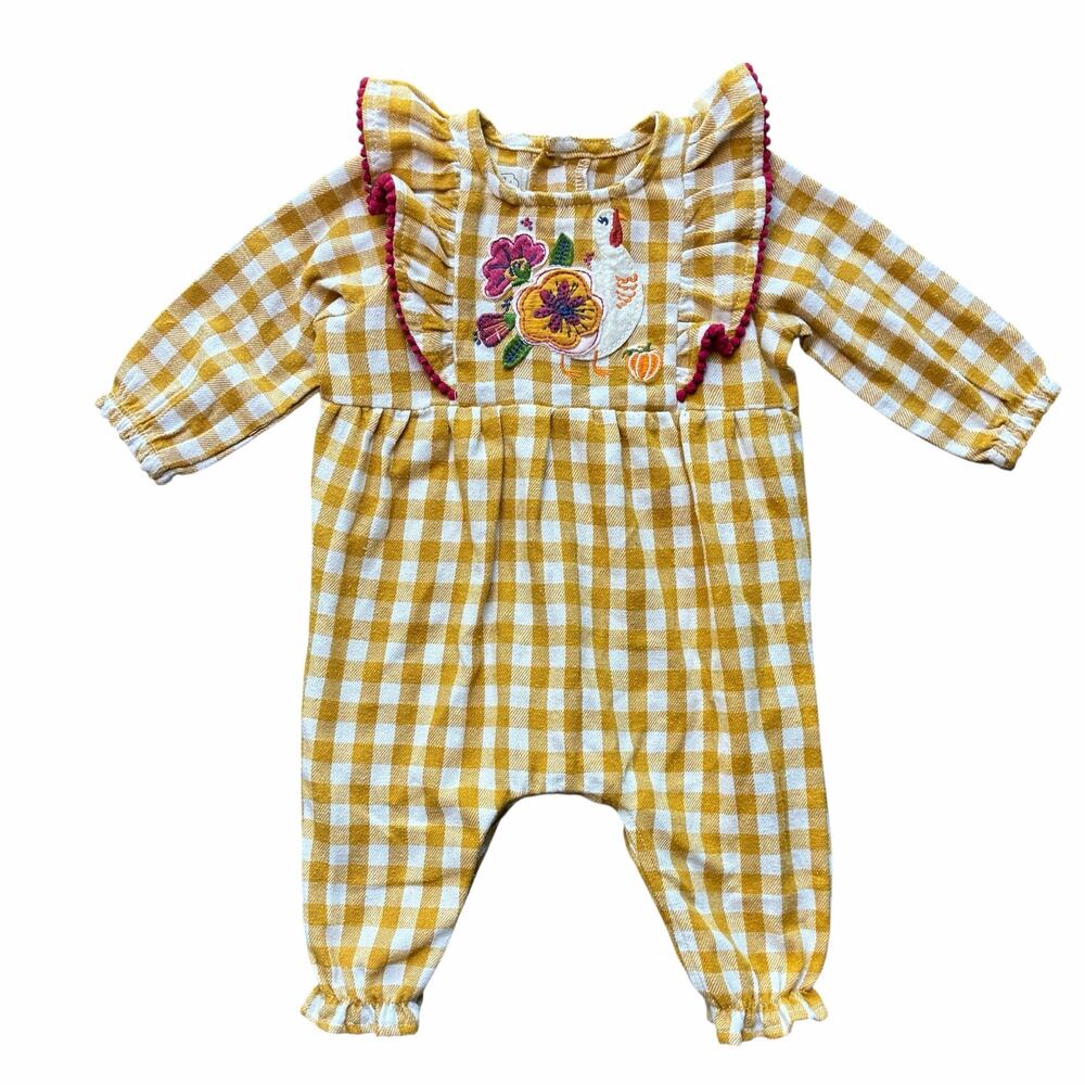 Mud Pie Thanksgiving Checkered coverall - Picture 6 of 6